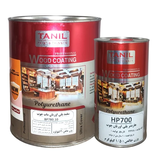 رنگ سفید مات پلی اورتان چوب تانیل(BP780.10) با هاردنر