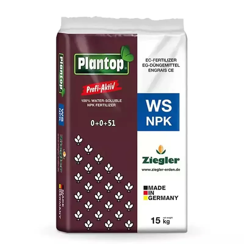 کود سولفات پتاسیم زیگلر (۵۱+۰+۰) کیسه 20 کیلویی